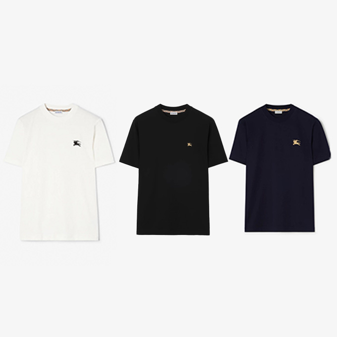 burberry ekd embroidery cotton t-shirt